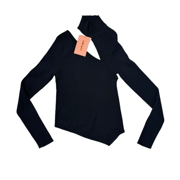 Cult Gaia | NWT Krislyn Knit Top in Aspen Navy Small - Picture 3 of 11